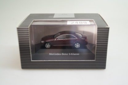 1:87 Herpa dealer edition B66961377 MB S-Klasse dkl.rot-met., neu