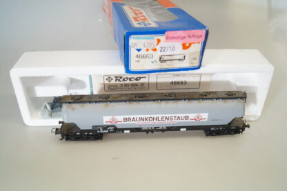 1:87 Roco 46663 Kesselwagen Braunkohlenstaub, top/Ovp/AC-Achsen/gealtert