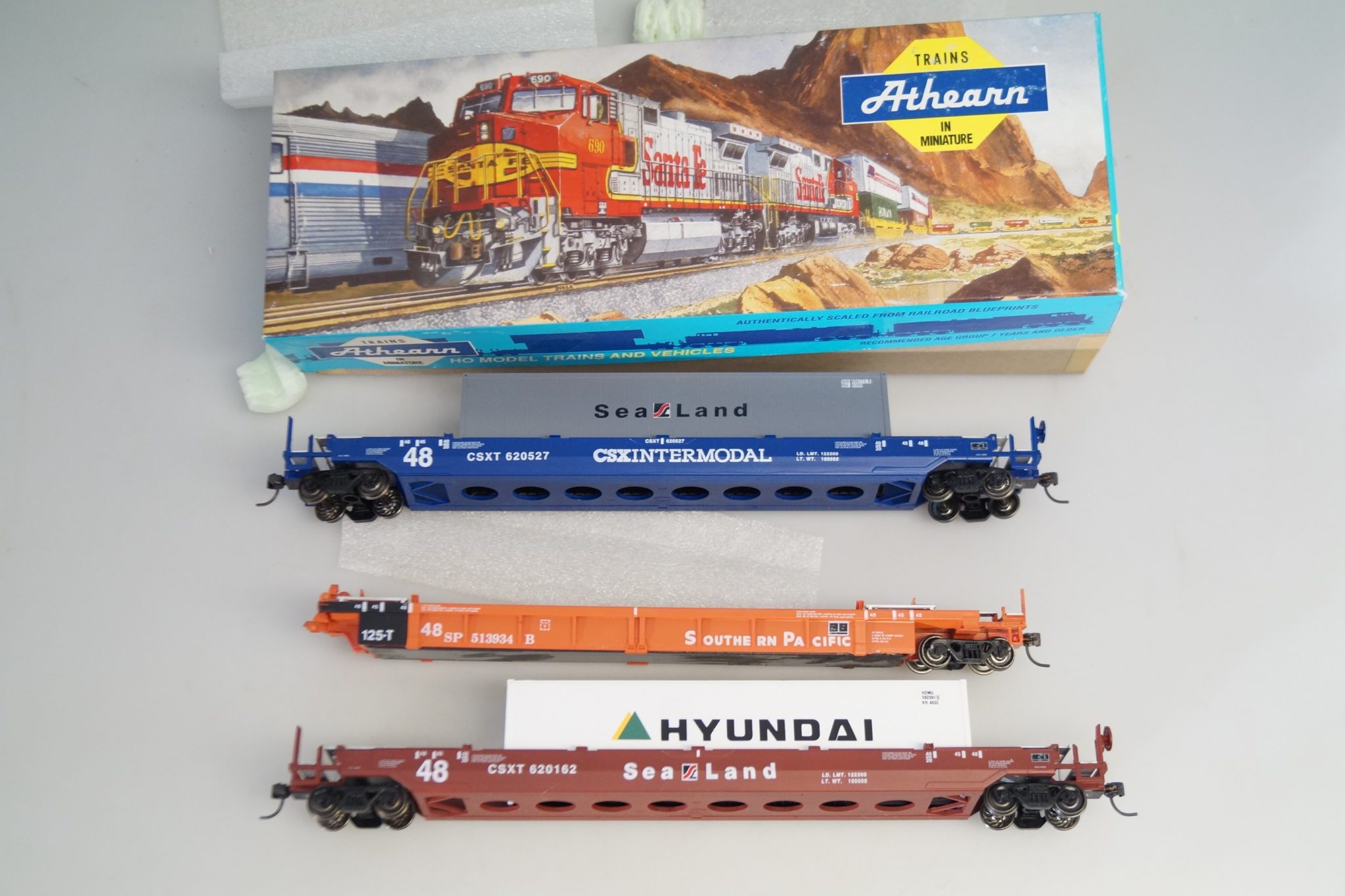 H0 Walthers Us Cont Wagen Husky Stack Trailer 3 St Gebraucht Ovp