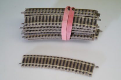 H0: Fleischmann 6131 Gebogenes Gleis 19 Stück, top