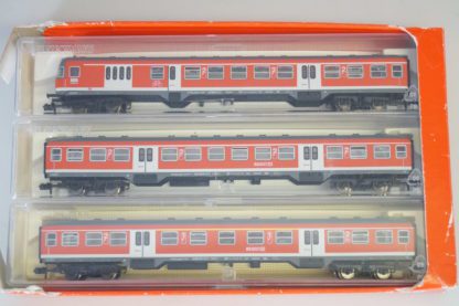 Spur N: Fleischmann 8146 Personenwagen-Set Nahverkehr rot, neuw./ovp