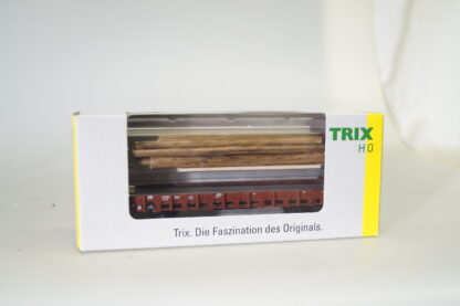 h0 Trix aus 24244: Rungenwagen + Holzladung, top/ovp