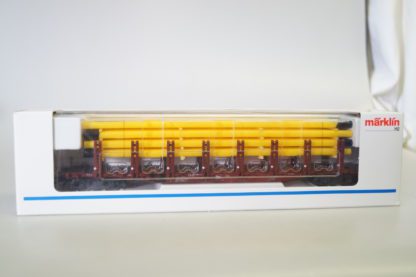 h0 Märklin 47713 Rungenwagen + Röhrenladung, top/ovp
