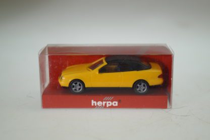 1:87 Herpa 022583 MB CLK VAR.3 GELB+FALTDACH  - neu