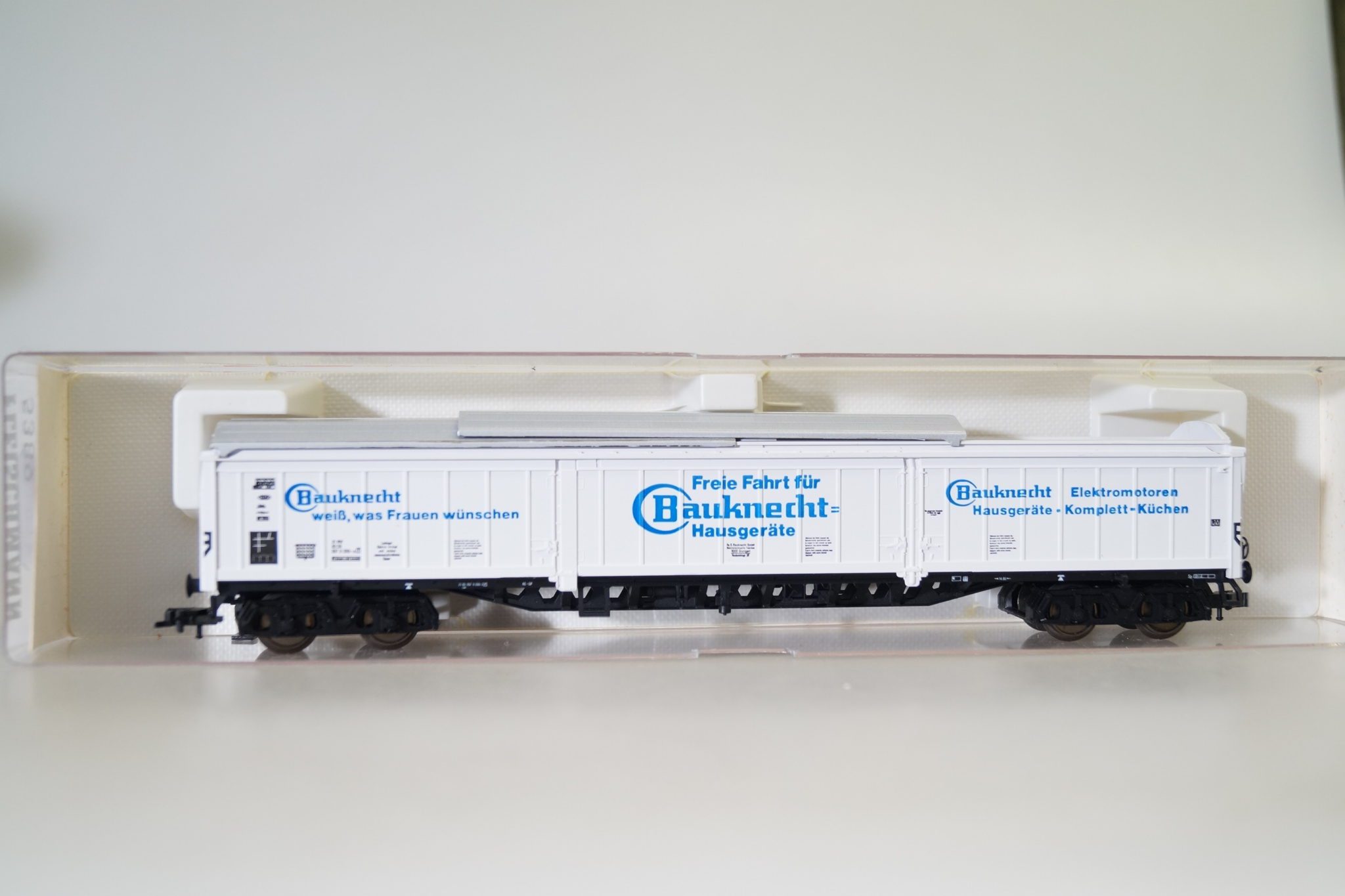 H0: Fleischmann 5389 SCHIEBEWANDWAGEN 'BAUKNECHT', TOP/OVP