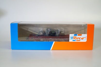 h0 Roco Minitanks 47180 Flachwagen mit Unimog und Schaufel Flecktarn, neuw./ovp – Bild 3