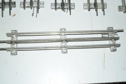 10x Märklin Spur 0: gerades Gleis 26cm 1930er Jahre, mit Mittelleiter – Bild 3