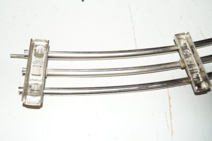 8x Märklin Spur 0: gebogenes Gleis 32cm 1930er Jahre, mit Mittelleiter – Bild 3