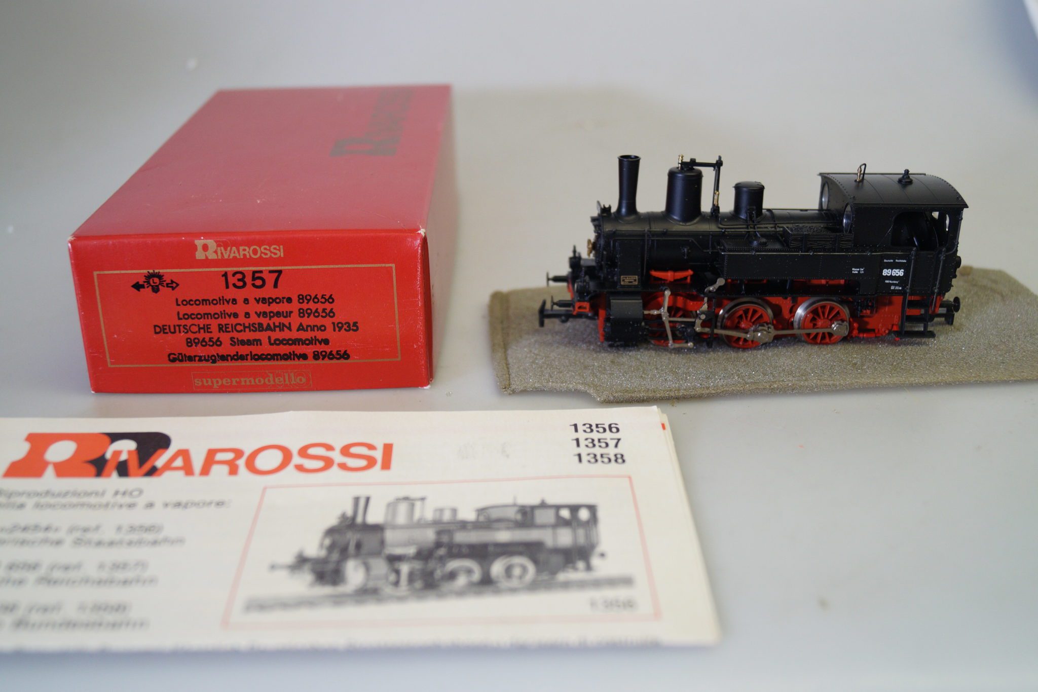H0 Rivarossi 1357 Dampflok DR Br 89 656, top/ovp