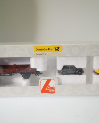 H0 Lima 21445 Deutsche Post Niederbordwagen+2x VW Käfer, neu