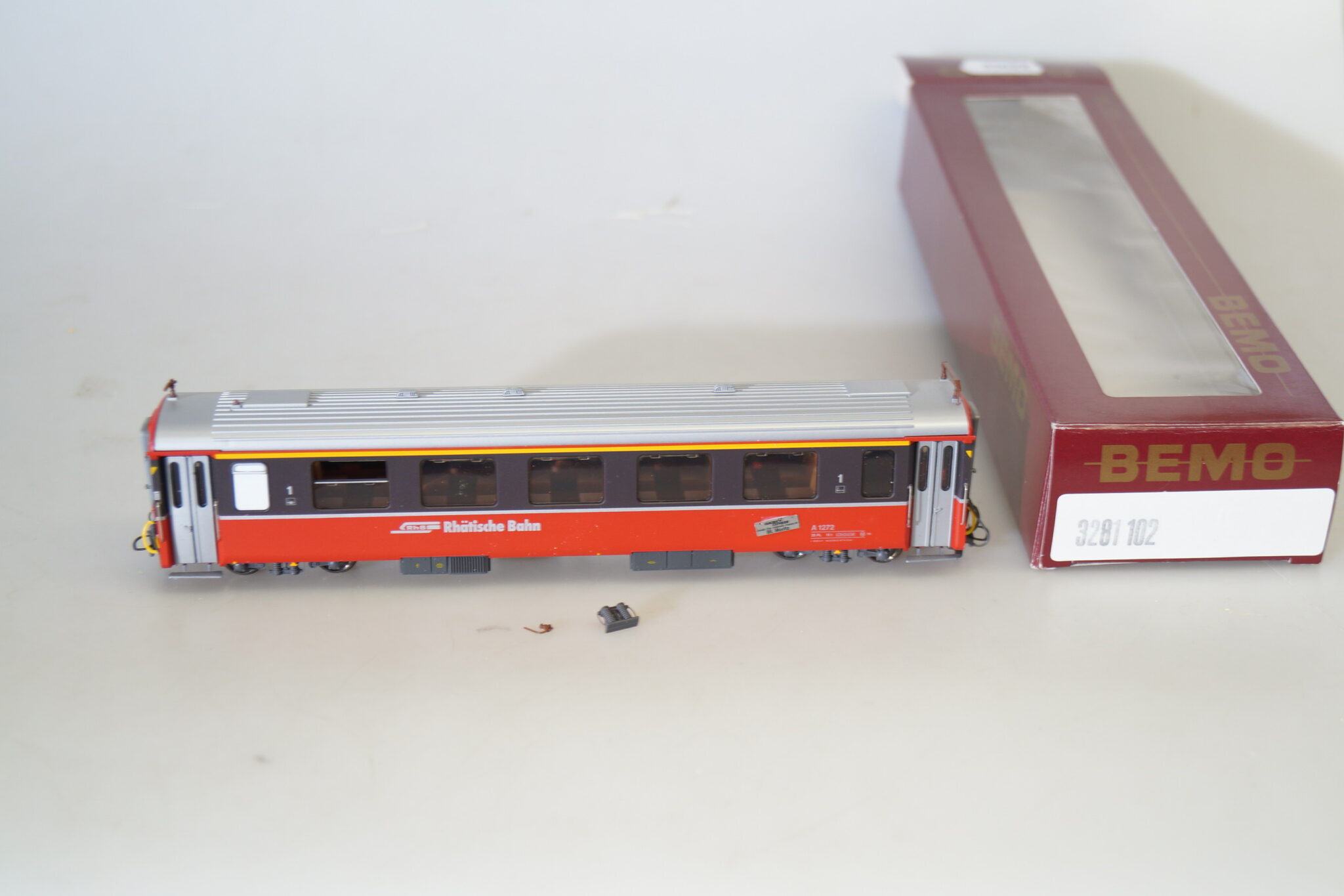Voiture Voyageurs BEMO H0m Bernina-Express RhB - Modèle Réduit échelle 1:87, DC, Occasion En Bon état Avec Boîte D'origine