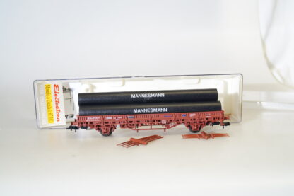 h0 Electrotren 1428K Flachwagen Ks SNCF mit Mannesmann-Röhren, top/ovp