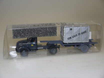 1:87 Brekina 42247 Magirus Mercur Behältertransport DB #1 geschlossen, neu