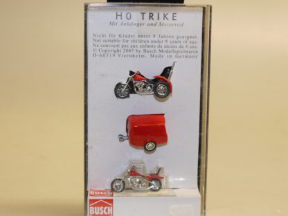 1:87 Busch 1152 Trike mit Anh. und Motorrad, neuw./ovp
