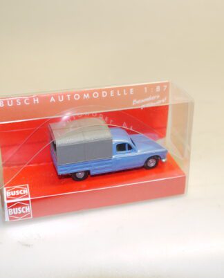 1:87 Busch 89107 Peugeot 403 Pritsche/Plane blau, neuw./ovp
