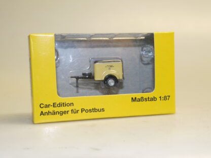 1:87 Brekina/Starline 5378 Kofferanhänger f. Postbus – top/ovp