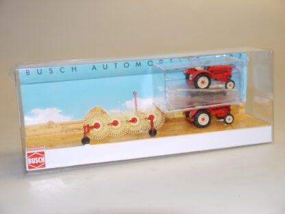 1:87 Busch 50007 Traktor Porsche Junior K + Heuwender Bautz-Spinne , neuw./ovp