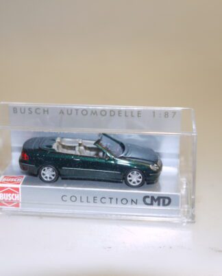 1:87 Busch CMD 49405 MB CLK Cabrio dkl.grün-met., neu