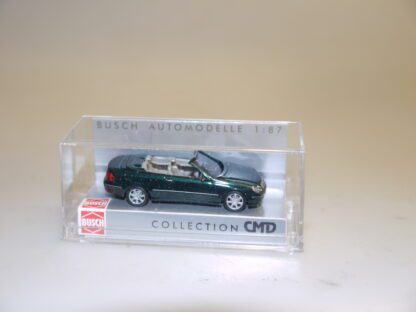 1:87 Busch CMD 49405 MB CLK Cabrio dkl.grün-met., neu