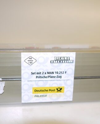 1:87 Brekina Somo-Box 2 Stück MAN 10.212 F Hz dkl.grün/dkl.blau, neuw./ovp