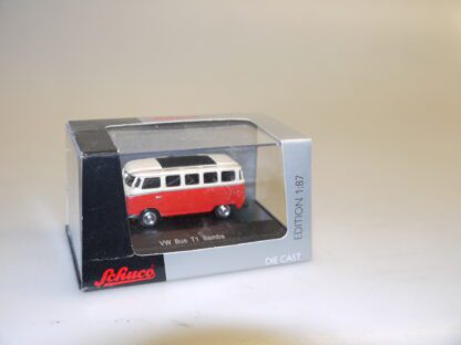 1:87 Schuco 25118 VW T1 Samba-Bus rot/weiß, neuw./ovp