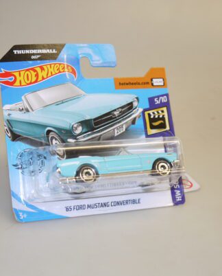 1:64 Hot Wheels GHC77 007 Thunderball '65 Mustang Cabrio hellblau, neuw./ovp