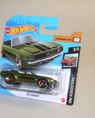 1:64 Hot Wheels GHG06 '69 Camaro grün/schwarz, neuw./ovp