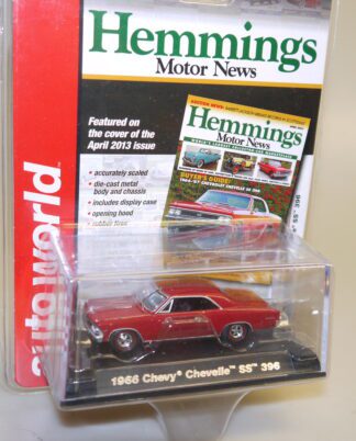 1:64 Auto World AW64023/Hemmings 1966 Chevy Chevelle dkl.rot, neuw./ovp
