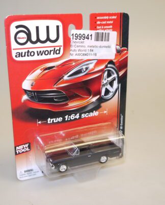1:64 Auto World AW64011 1966 El Camino schwarz, neuw./ovp