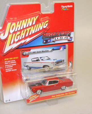 1:64 Johnny Lightning JLMC001 AMC Rebel Machine rot, neuw./ovp