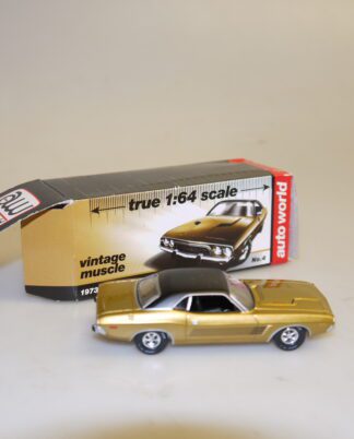 1:64 Auto World 1973 Dodge Challenger Rallye gold-met., neuw./ovp
