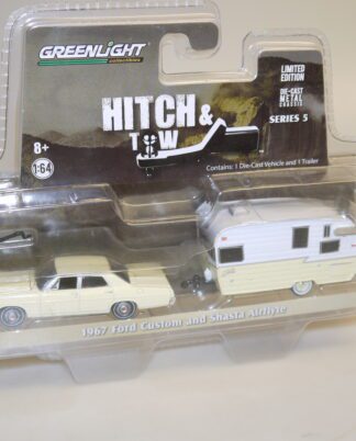 1:64 Greenlight 32050 1967 Ford Custom + Wohnwagen Shasta Airflyte, neuw./ovp