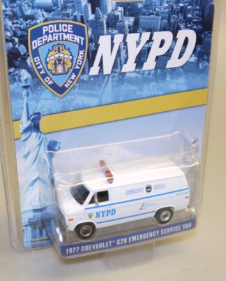 1:64 Greenlight 29803 1977 Chevrolet Emergency Van NYPD, neuw./ovp