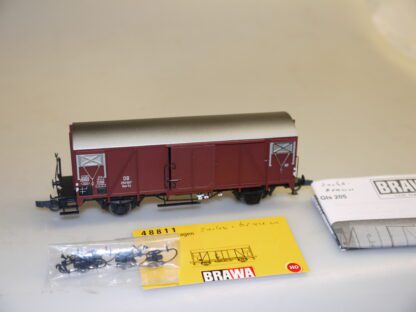 H0 Brawa 48811 Ged. Güterwagen Gms55 256 987 - top-Zustand, aber ohne OVP
