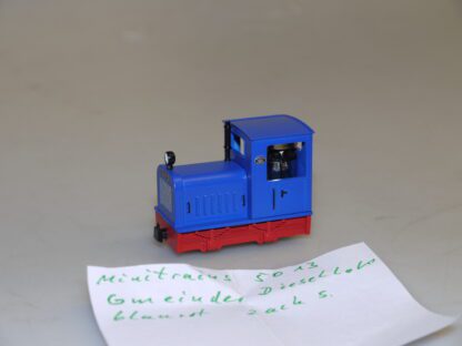 h0e Minitrains 5013 Gmeinder Diesellok blau, top/ohne ovp – Bild 2