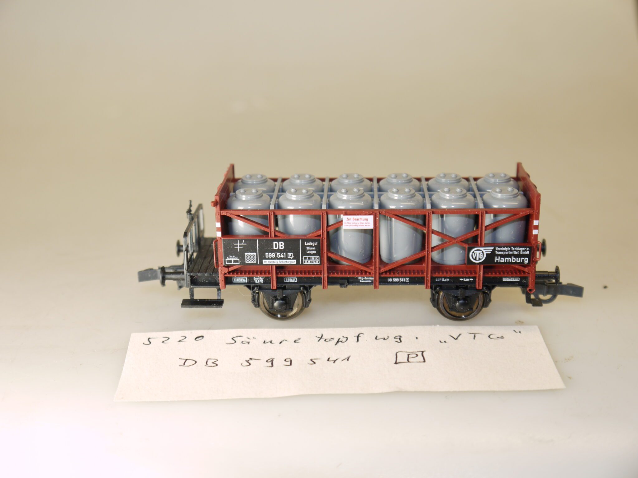 H0 Fleischmann 5220K Säuretopfwagen VTG Hamburg, KKK/top-Zustand, aber ohne OVP