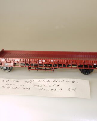 H0: Fleischmann 5257K Niederbordwagen mit Bremserbühne, top-Zustand, aber ohne OVP