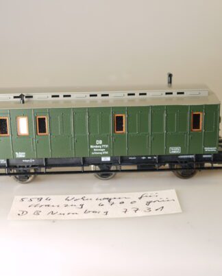 H0 Fleischmann 5594K Wohnwagen für Kranzug, top-Zustand, aber ohne OVP