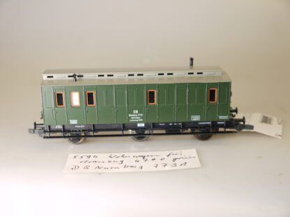 H0 Fleischmann 5594K Wohnwagen für Kranzug, top-Zustand, aber ohne OVP