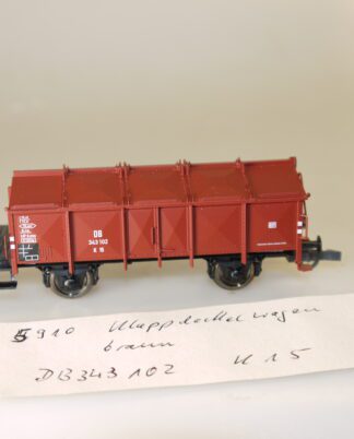 H0 Fleischmann 5910K Klappdeckelwagen 343 102 DB, top-Zustand, aber ohne OVP