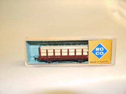 Spur N: 2314 Roco Rungenwage mit Holzladung, top/ovp