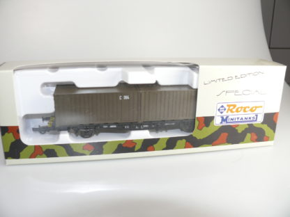 h0 Roco Minitanks 812: 'CONTAINERWAGEN bw', TOP, OVP