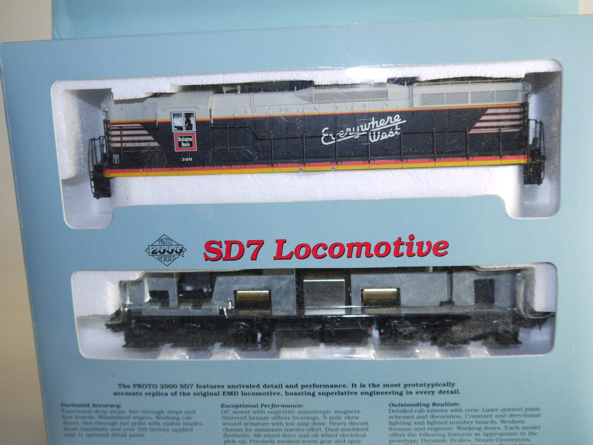 H0 Proto 2000/Brawa 8224 US-Diesellok SD7 CB&Q #300, neuw./ovp