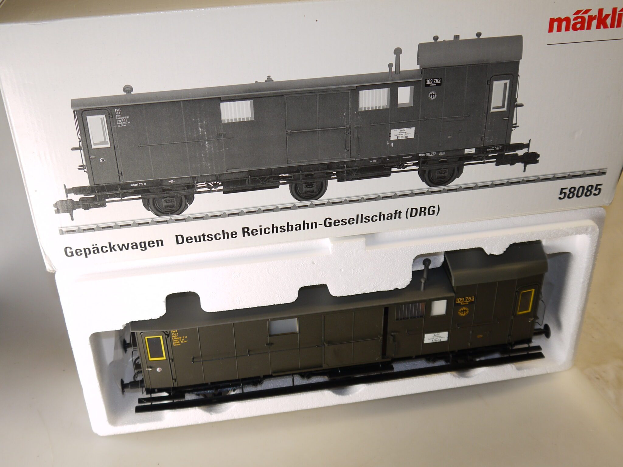 Spur 1: Märklin 58085 Gepäckwagen DRG, neuw./ovp