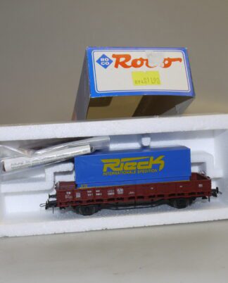neuer Preis! (KK) H0 Roco 46296-6 Niederbordwagen 'Ladung: Cont. Rieck', neuw./ovp
