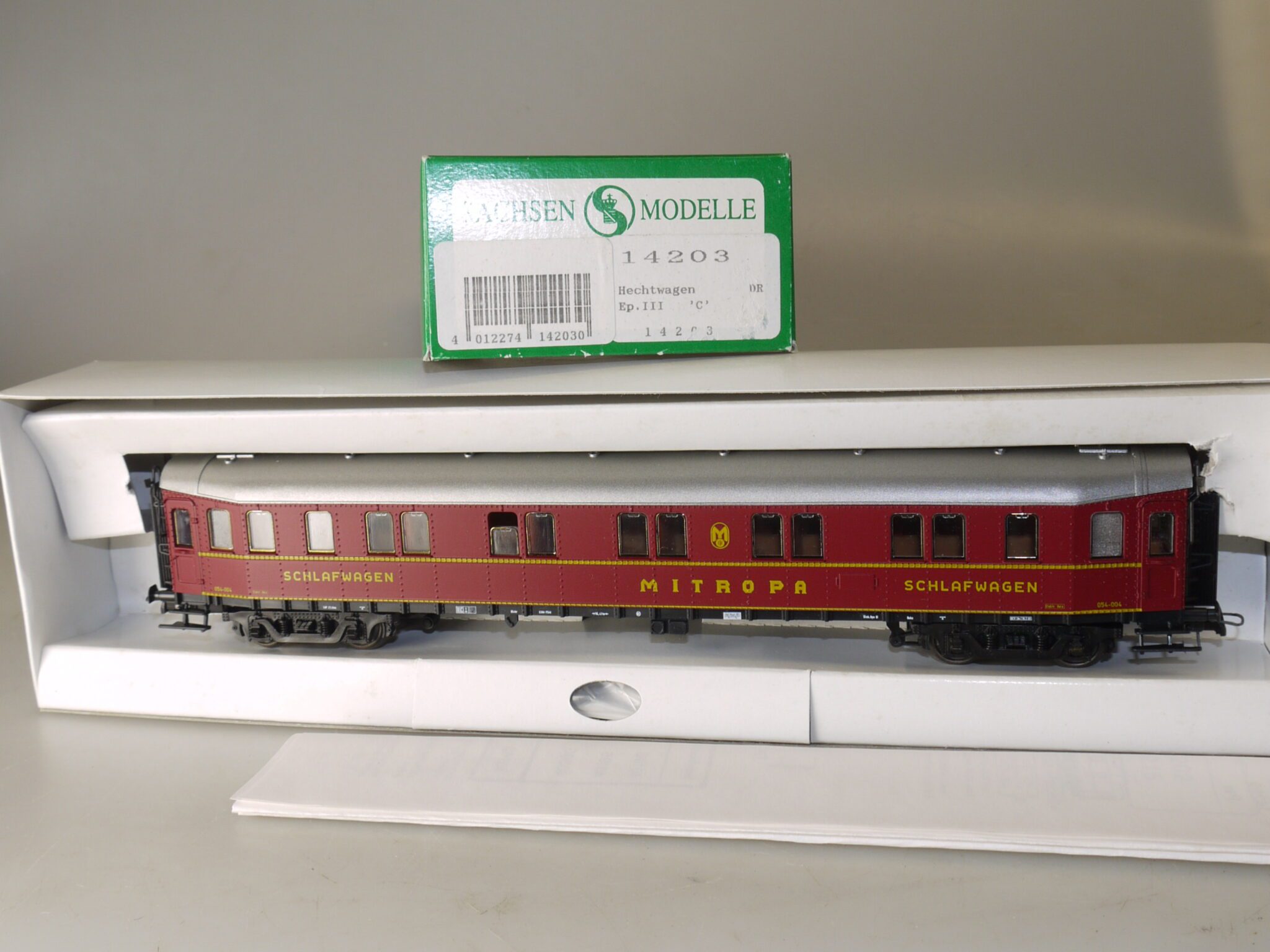 H0 Sachsenmodelle 14203 Hechtwagen/Schlafwagen Ep.III DR, neu/ovp