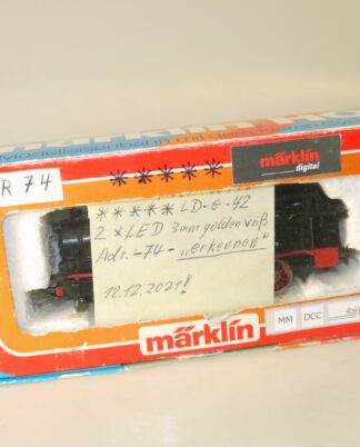h0 Märklin 3095 Dampflok BR 74, top/Ovp/dig. mit Tams LD-G-42