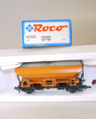 H0 Roco: 46686/44314A Selbstentladewagen HGK, neuw./ovp/KK/gealtert