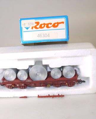 Roco H0 46304 Flachwagen Shis Ladung: Coils, neuw./ovp/leicht gealtert