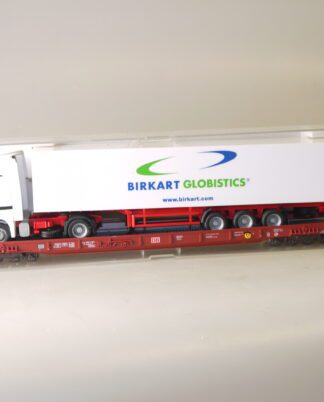 H0: Fleischmann 5277 Niederflurwagen Rola mit MB Actros Birkart, neuw./ovp